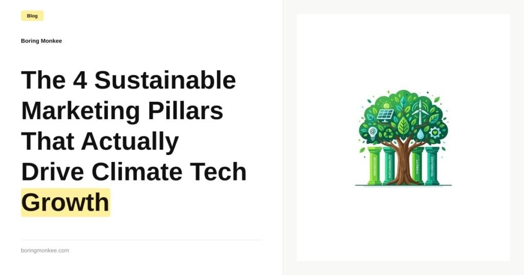 The 4 Sustainable Marketing Pillars That Actually Drive Climate Tech Growth